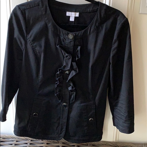 Charter Club- Ruffle front jacket - Picture 3 of 3